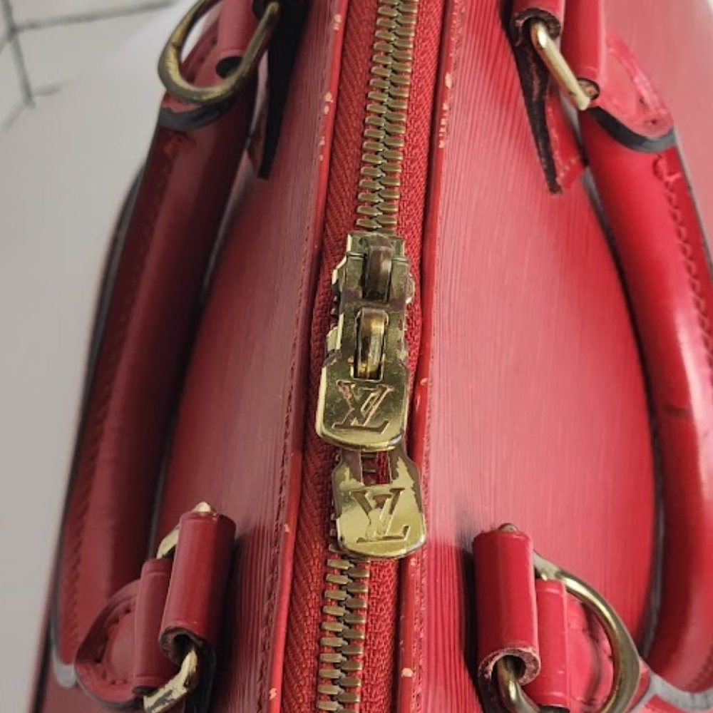 Authentic Pre-Owned Louis Vuitton Red Epi Alma Handbag - Picture 12 of 16